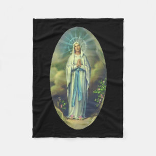 Jungfrau Mary von Lourdes unsere Dame Christliche Fleecedecke