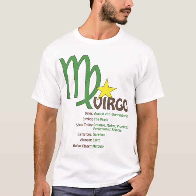 Jungfrau-Merkmal-T - Shirt (Vorderseite)