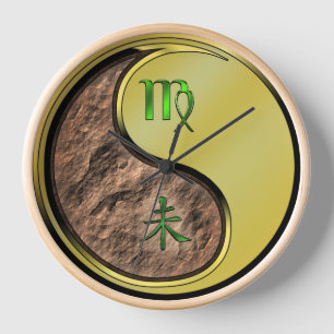 Jungfrau & Metall Ziege Uhr