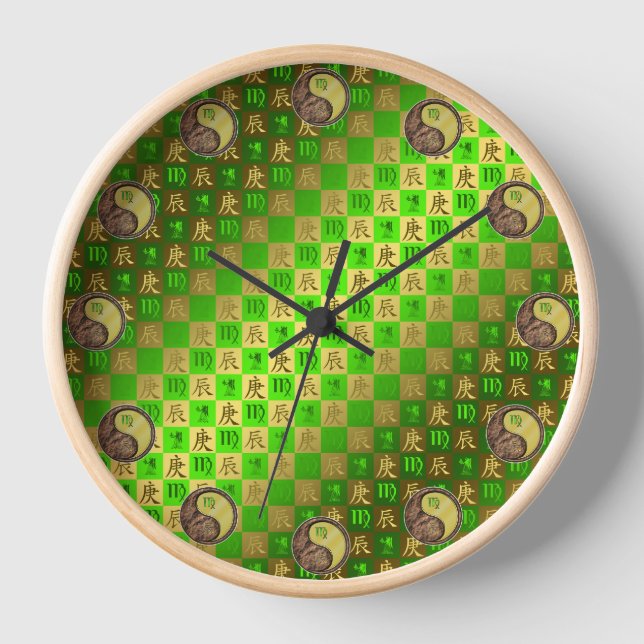 Jungfrau & Metalldrache Uhr (Vorderseite)