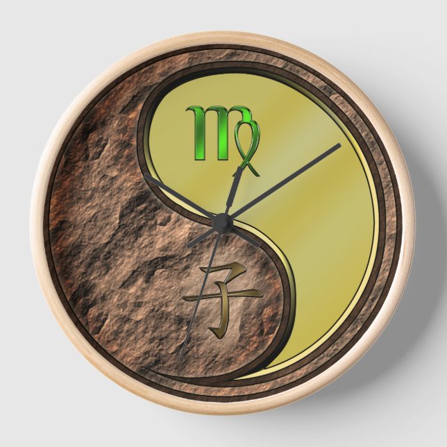 Jungfrau & Metallratte Uhr (Vorderseite)