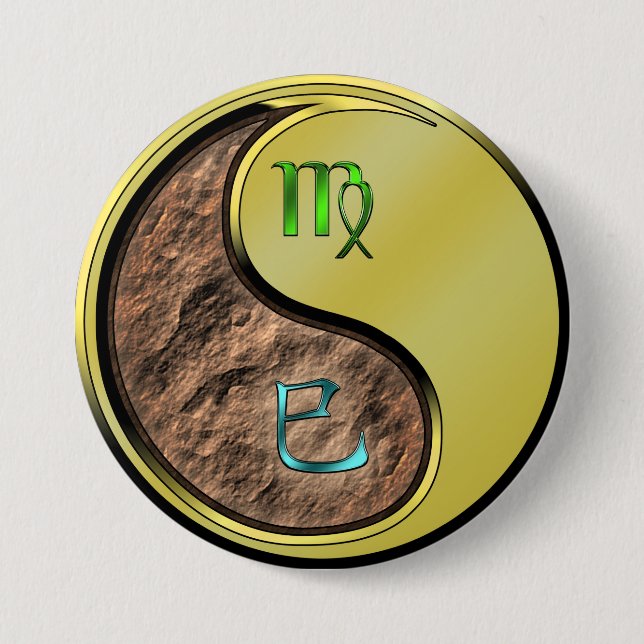 Jungfrau & Metallschlange Button (Vorderseite)