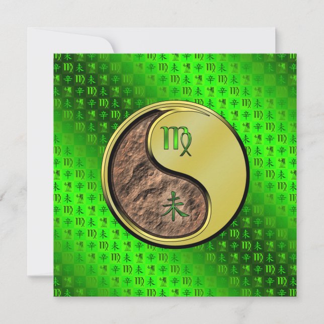 Jungfrau & Metallziege Karte (Vorderseite)