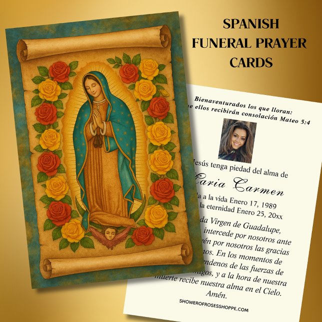 Jungfrau Mexico Guadalupe Spanisches Beerdigungsge (Von Creator hochgeladen)