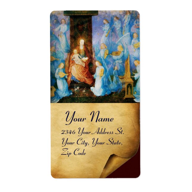 JUNGFRAU MIT KIND - ANGELKONZERT , Pergament (Vorne)