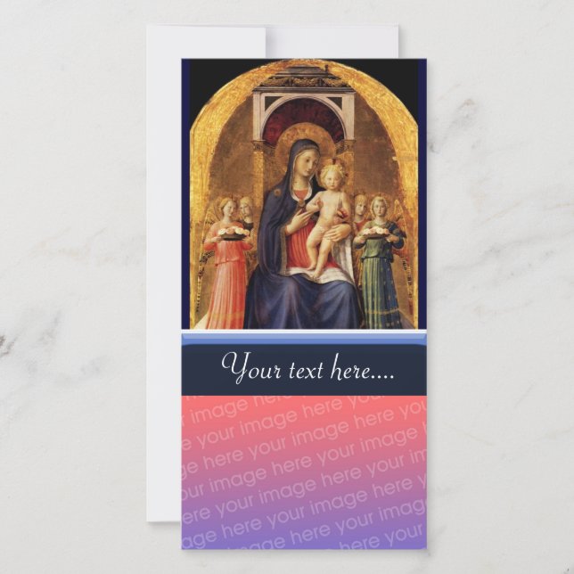 JUNGFRAU MIT KIND UND ANGELN (Vorderseite)