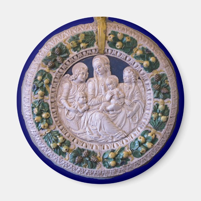 JUNGFRAU MIT KIND UND SITZEN MAGNET (Vorne)