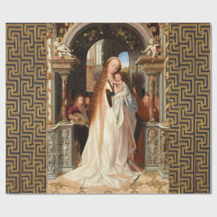 JUNGFRAU MIT KINDERN, MUSIKELN CHRISTMAS GESCHENKPAPIER