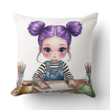 Jungfrau mit Lila-Socken