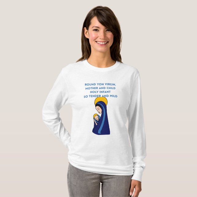 Jungfrau Mutter und Kind T-Shirt (Vorne ganz)