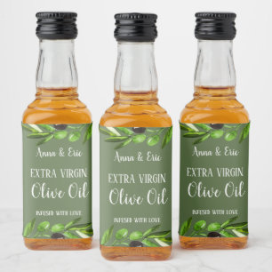 Jungfrau Olivenöl Gastgeschenk Hochzeit Flasche Alkoholflaschenetikett