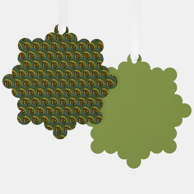 Jungfrau Ornament Karte (Vorderseite/Rückseite)