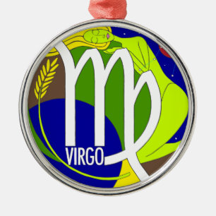Jungfrau-runde Verzierung Silbernes Ornament