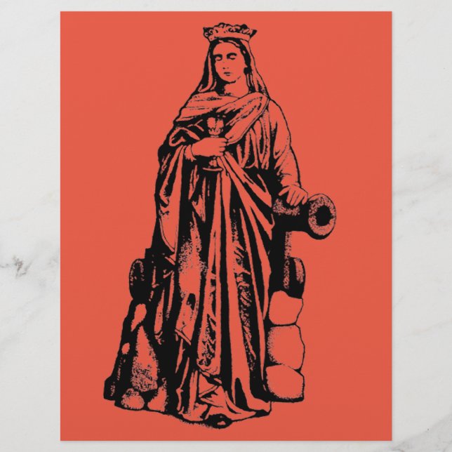 Jungfrau Saint Barbara und Märtyrer Flyer (Vorne)