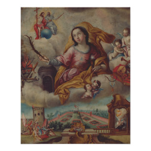 Jungfrau Saint Barbara und Märtyrer Poster