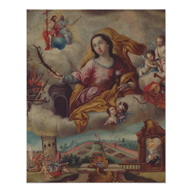 Jungfrau Saint Barbara und Märtyrer Poster (Vorderseite)
