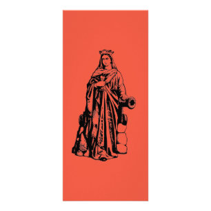 Jungfrau Saint Barbara und Märtyrer Werbekarte