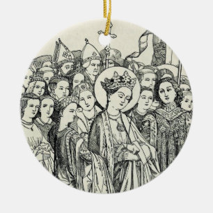 Jungfrau Saint Ursula und Märtyrer Keramik Ornament