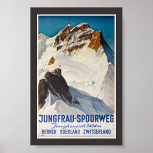 Jungfrau-Spoorweg Vintage Plakat 1914