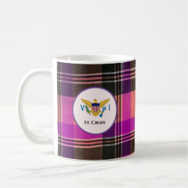 Jungfrau St. Croix Flaggen Madras USVI Kaffeetasse