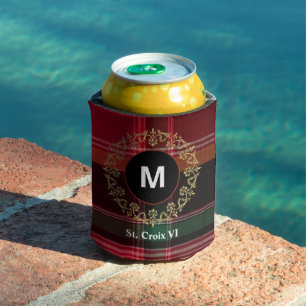 Jungfrau St. Croix USVI Madras Muster Dosenkühler