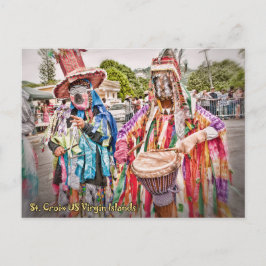 Jungfrau St. Croix VI Masqueraders Karibik Postkarte
