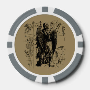 Jungfrau-Sternbild Vintage Hevelius 1690 Pokerchips