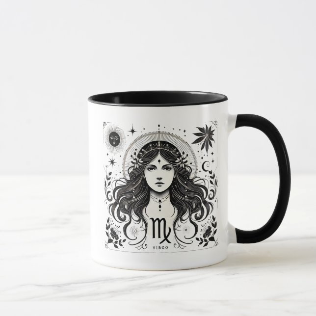 Jungfrau-Sternzeichen Astrologie-Geschenk Tasse (Rechts)