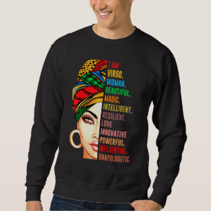 Jungfrau Sternzeichen Geburtstag Black History Mon Sweatshirt