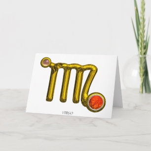 Jungfrau-Sternzeichen-Geburtstag Karte