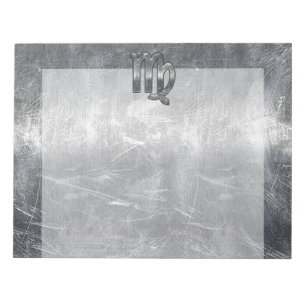 Jungfrau-Sternzeichen im Grunge-Style mit distress Notizblock