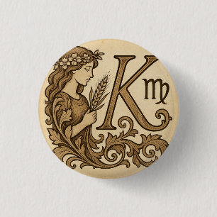 Jungfrau-Sternzeichen (K) Abzeichen Button