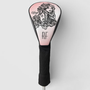 Jungfrau-Sternzeichen Rosa Monogramm Golfkopfabdec Golf Headcover