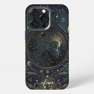 Jungfrau Sternzeichen schwarz-goldenes Case-Mate i iPhone 13 Pro Hülle