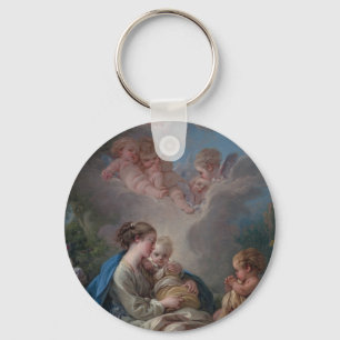 Jungfrau u. Kind mit dem Johannes der Baptist Schlüsselanhänger