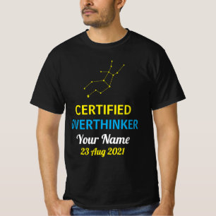 Jungfrau-Überdenker-T-Shirt – Personalisiertes Cha T-Shirt