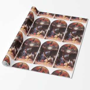 JUNGFRAU UND JAHRESANGEL GESCHENKPAPIER