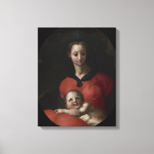 Jungfrau und Kind, bekannt als Madonna Del Libro Leinwanddruck