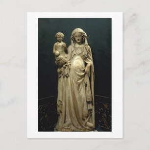 Jungfrau und Kind, c.1375 (Alabaster) Postkarte