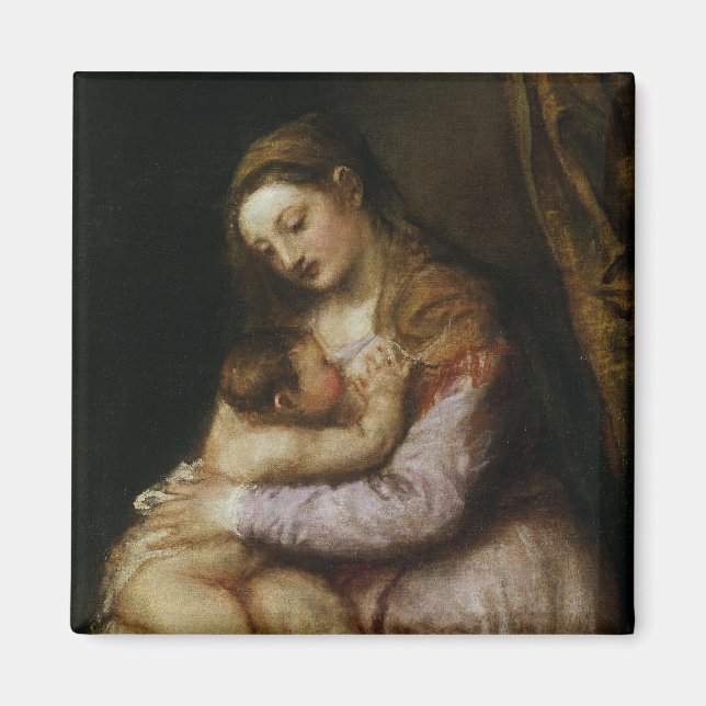 Jungfrau und Kind, c.1570-76 Magnet (Vorne)