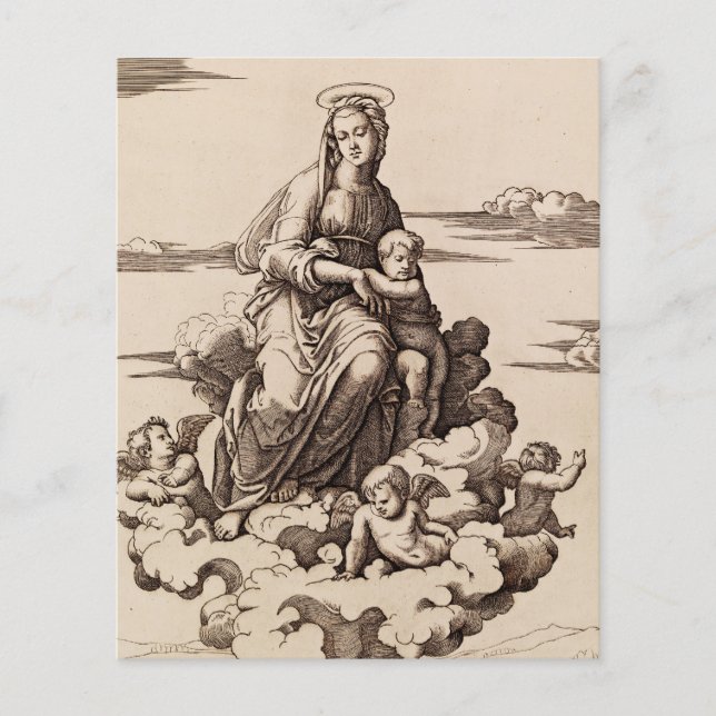 Jungfrau und Kind in den Wolken Flyer (Vorne)