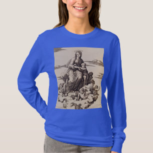 Jungfrau und Kind in den Wolken T-Shirt