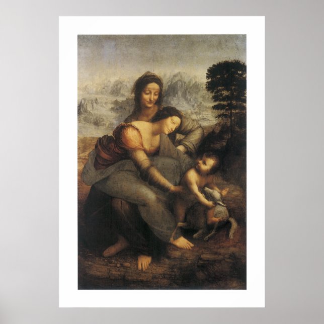 Jungfrau und Kind mit der Heiligen Anne Poster (Vorne)
