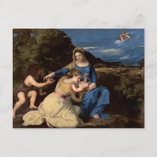 Jungfrau und Kind mit Heiligen, 1532 Postkarte