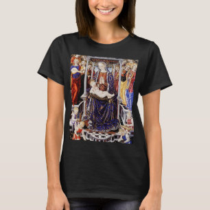Jungfrau und Kind mit musikalischem Hintergrund be T-Shirt