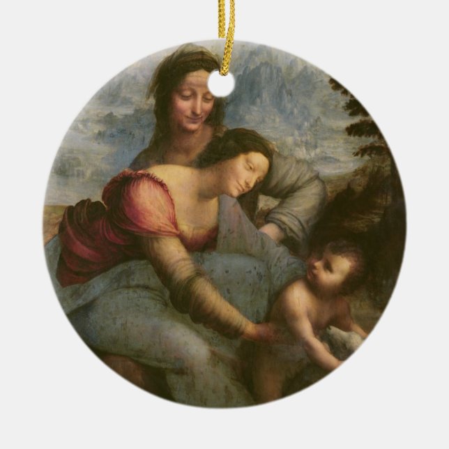 Jungfrau und Kind mit St Anne, c.1510 Keramik Ornament (Vorne)