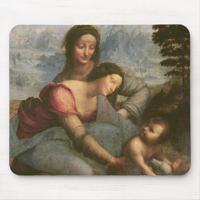 Jungfrau und Kind mit St Anne, c.1510 Mousepad (Vorne)