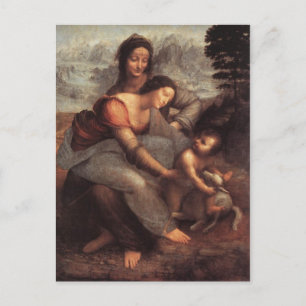 Jungfrau und Kind mit St. Anne Postkarte