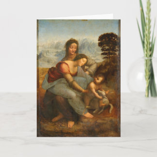 Jungfrau und Kind mit St. Anne von Da Vinci Karte