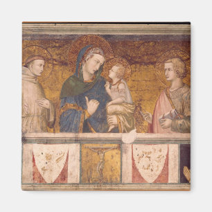 Jungfrau und Kind mit St Francis und Johannes Magnet